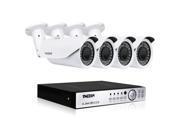 TMEZON AHD 4CH 1080P DVR Security System with 4x 2.0MP AHD IR In Outdoor Manual Varifocal 2.8 12mm Zoom Lens Bullet Cameras Free App NO HDD