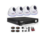 TMEZON 8 Channel 1080N HDMI AHD DVR HVR NVR 3 in 1 Security System including 8x 1.3MP Waterproof Bullet Surveillance Camera w 24 IR Leds Night Vision Up to 130