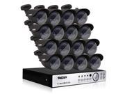 Tmezon 2.0MP 1080P 42Led 16 Channel 1080N 3in1 DVR Bullet outdoor CCTV Camera Security System 1TB Hard Drive