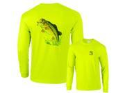 Fair Game Largemouth Bass Jumping out of Water for Lure Fishing Long Sleeve T Shirt