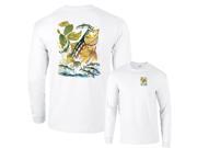 Fair Game Calico Bass Out of Water Going For Lure Fishing Long Sleeve T Shirt