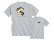 Fair Game Largemouth Bass Going For Lure Profile Fishing T Shirt Ice Grey L