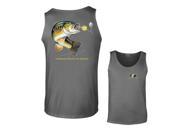 Fair Game Largemouth Bass Going For Lure Profile Fishing Tank Top Charcoal Large