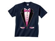 Pink Bow Tie Tuxedo T Shirt