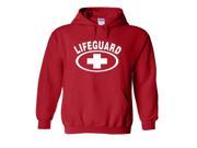 Lifeguard Medic Cross white print Hoodie Sweatshirt