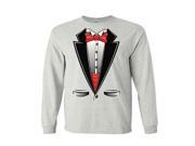 Red Bow Tie Tuxedo Long Sleeve T Shirt
