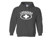 Lifeguard Medic Cross white print Hoodie Sweatshirt