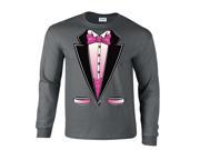 Pink Bow Tie Tuxedo Long Sleeve T Shirt