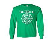 Retired Firefighter Maltese Cross Fire Dept Long Sleeve T Shirt