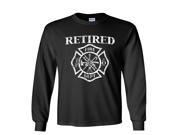 Retired Firefighter Maltese Cross Fire Dept Long Sleeve T Shirt