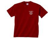 Retired Firefighter Fire Dept Chest Print T Shirt