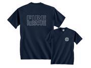 Fire Rescue Firefighter Duty Front Back T Shirt