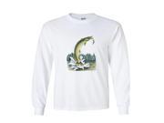 Jumping Pike Going For Lure at Lake Fishing Long Sleeve T Shirt
