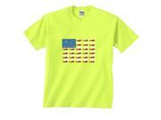 Blue Marlin USA American Flag Fishing T Shirt