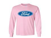 Ford Motor Company Classic Blue Oval Logo Long Sleeve T Shirt