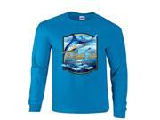 Reel It Like You Stole It Blue Marlin out of water Fishing Long Sleeve T Shirt