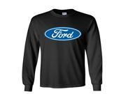 Ford Motor Company Classic Blue Oval Logo Long Sleeve T Shirt
