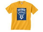 Genuine Parts Ford V8 Blue Vintage Logo T Shirt
