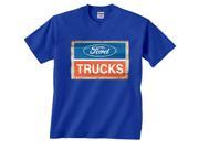Ford Trucks Blue Red White Vintage Logo T Shirt
