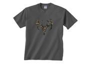 Camouflage Deer Skull Camo 12 Point Hunting T Shirt