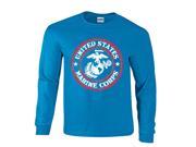 United States Marine Corps Red White Circle Emblem Long Sleeve T Shirt