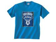 Genuine Parts Ford V8 Blue Vintage Logo T-Shirt Genuine Parts Ford V8 Blue Vintage Logo T-Shirt