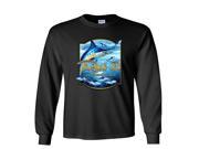 Reel It Like You Stole It Blue Marlin out of water Fishing Long Sleeve T Shirt