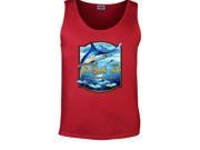 Reel It Like You Stole It Blue Marlin out of water Fishing Tank Top