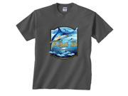 Reel It Like You Stole It Blue Marlin out of water Fishing T Shirt