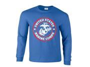 United States Marine Corps Red White Circle Emblem Long Sleeve T Shirt