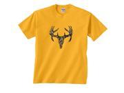 Camouflage Deer Skull Camo 12 Point Hunting T Shirt