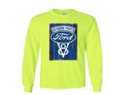 Genuine Parts Ford V8 Blue Vintage Logo Long Sleeve T Shirt