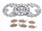 2009 12 Can Am Outlander Max 800 R Front Rear Riptide Brake Rotors and SV Pads