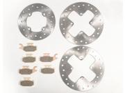 2004 Bombardier Outlander 400 Front Rear Brake Rotor Disc Severe Duty Pads