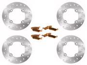 2014 Can Am Renegade 1000 XXC Front Rear Brake Rotor Disc Severe Dty Pads