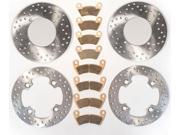 2011 Polaris Ranger 800 4X4 Front Rear Rotor Discs and Severe Duty Brake Pads