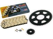 2008 Kawasaki Ninja 650R EX650 CZ SDZZ Gold X Ring Chain and Sprocket 15 46 120L