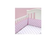 Baby Boom Mosaic Girl Crib Sheet Pink Grey White