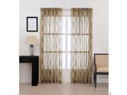 Chf Kingsbury Sheer Tailored Curtain Panel Gold Faux Silk 59 X 95