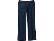 ASW Girls School Uniform Flat Front Bootcut Pants 6 Navy