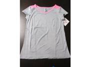 Girls Loose Fit Poly Tee X Large 14 16 Gray Pink Danskin Now