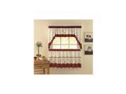 Chf You Grace Tailored Tier Curtain Panel Set Of 2 Red 58 X 24