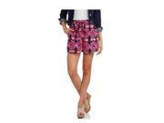 Concepts Women s Woven Goucho Short with Belt Pink Large