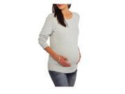 Faded Glory Maternity Crew Neck Basic Pullover Sweater Grey Large 12 14