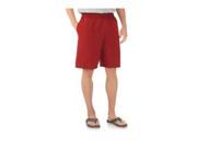 Fruit of the Loom Mens Jersey Short W Pockets Red Large