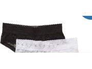 George Lace Hipster 2 Pack White Black XL