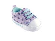 Luvable Friends Newborn Baby Girl Basic Canvas Sneakers 6 12 Mo Purple Mint