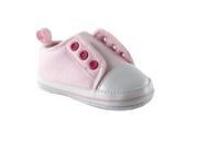 Luvable Friends Newborn Baby Girls Laceless Sneakers 6 12 Months PinkWhite