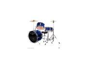 GP Percussion GP50BL 3 Piece Deluxe Junior Drum Set Metallic Blue