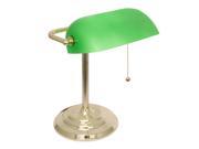 LightAccents Metal Bankers Desk Lamp Glass Shade
